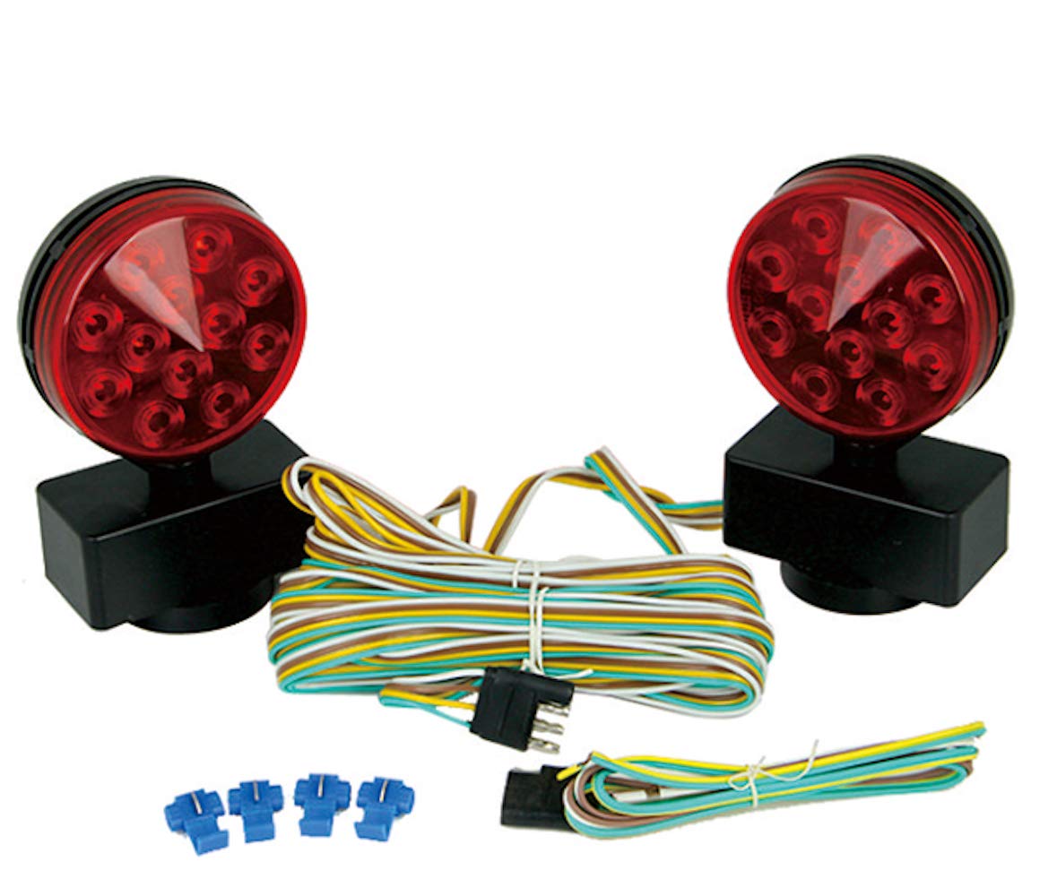 MAXXHAUL front view of towing light showing bright LEDs and clear lens for visibility