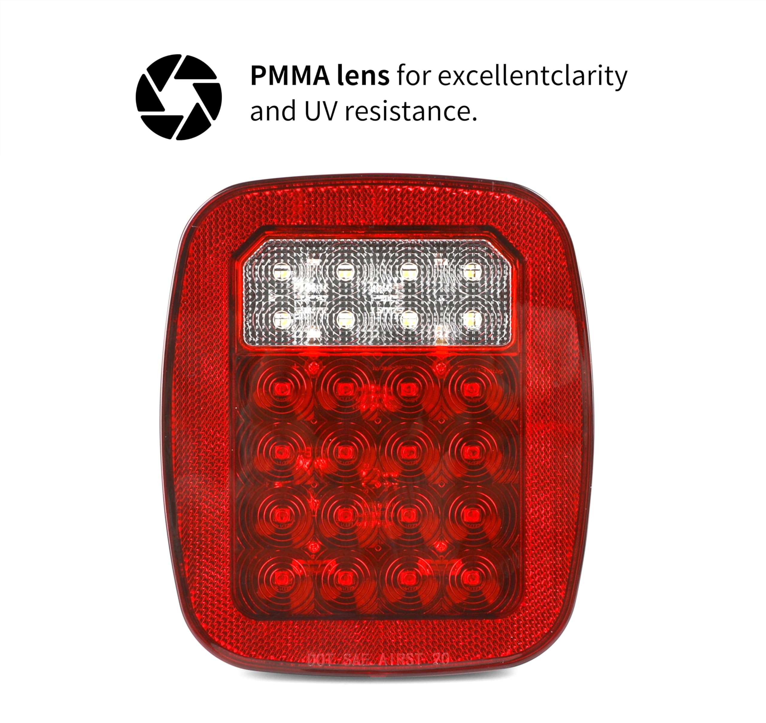 MAXXHAUL tail light installed on trailer demonstrating bright visible signaling benefit