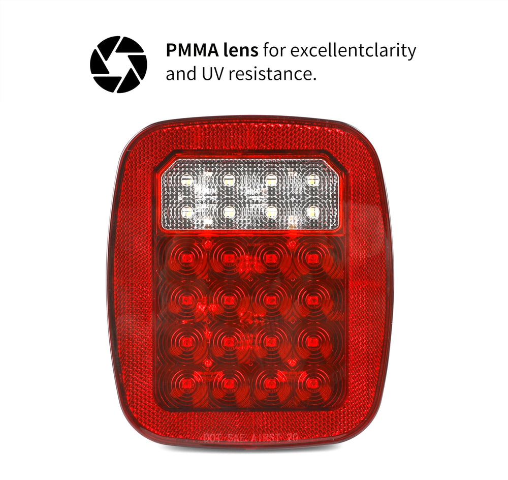 MAXXHAUL tail light installed on trailer demonstrating bright visible signaling benefit
