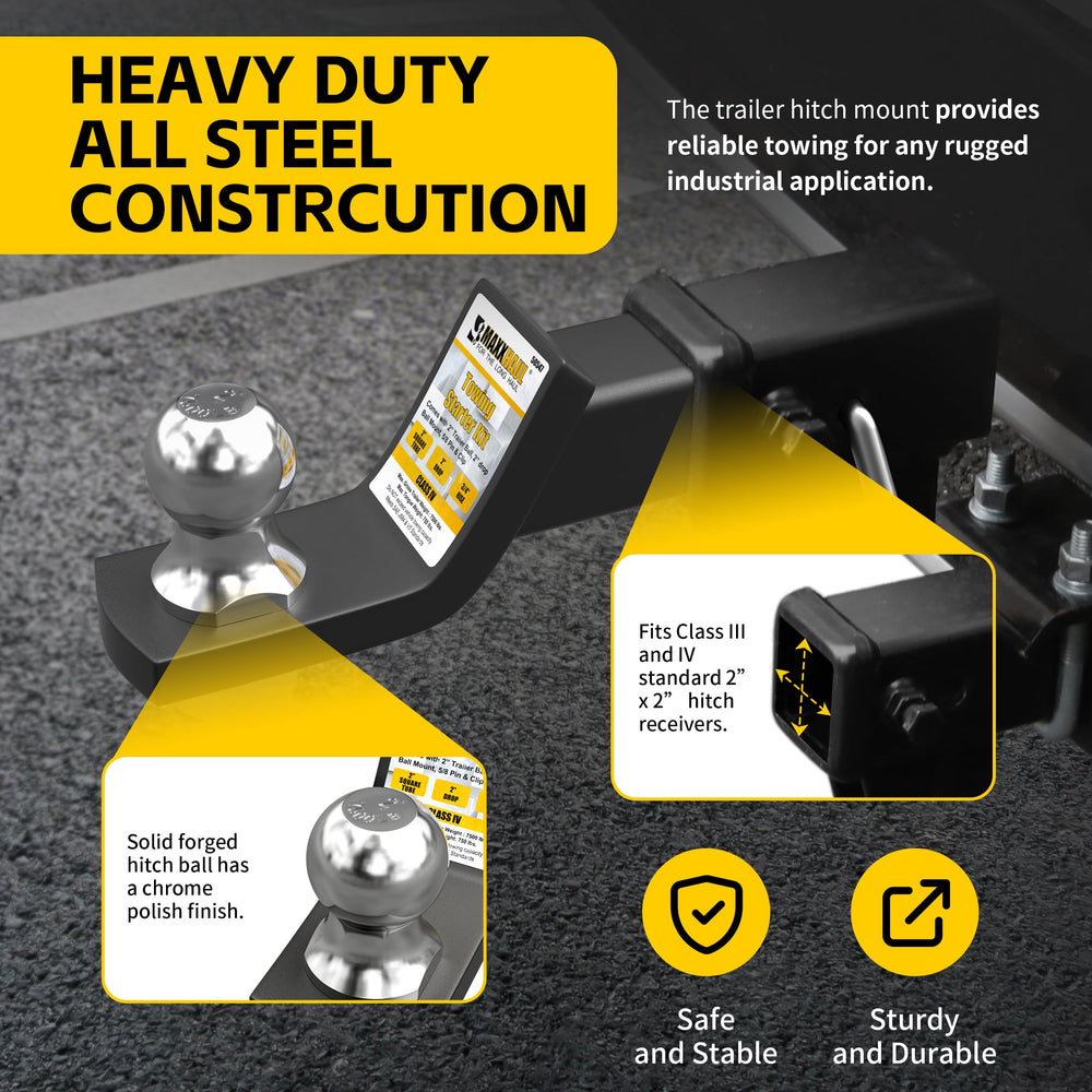 MAXXHAUL 5/8 inch pin and clip detail demonstrating secure connection and ease of use