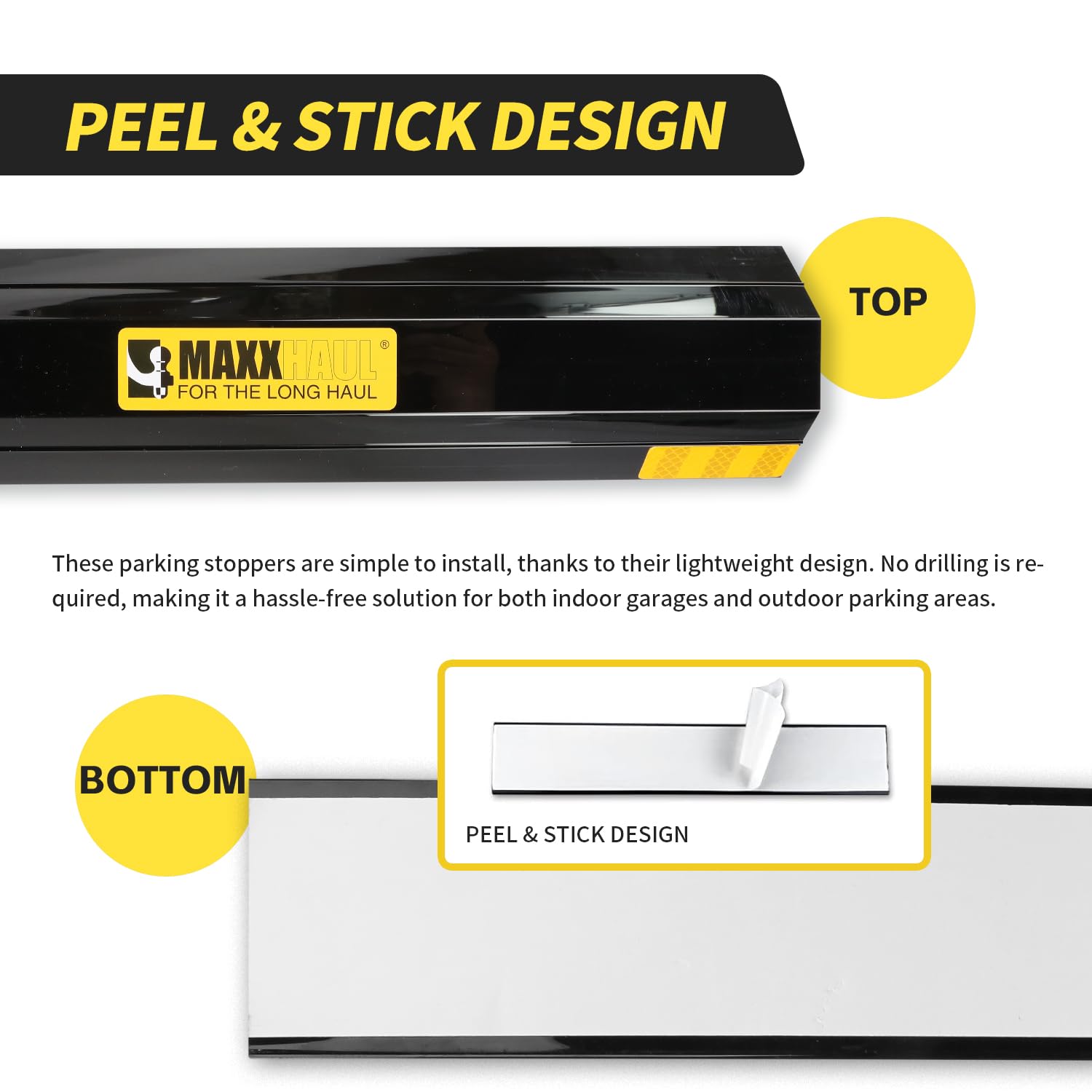 MAXXHAUL set in parking lot conveying orderly spaces and easier parking for users