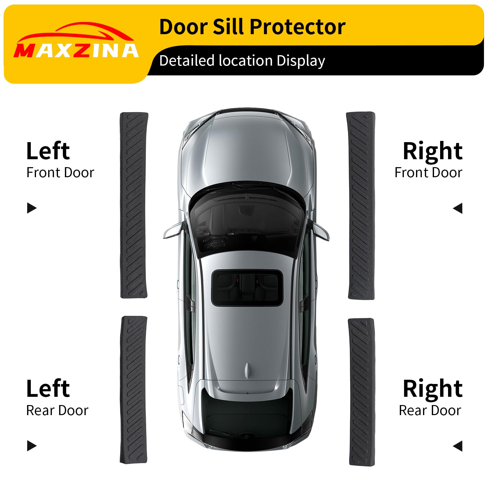 Maxzina protector in lifestyle photo of car entry improving interior longevity