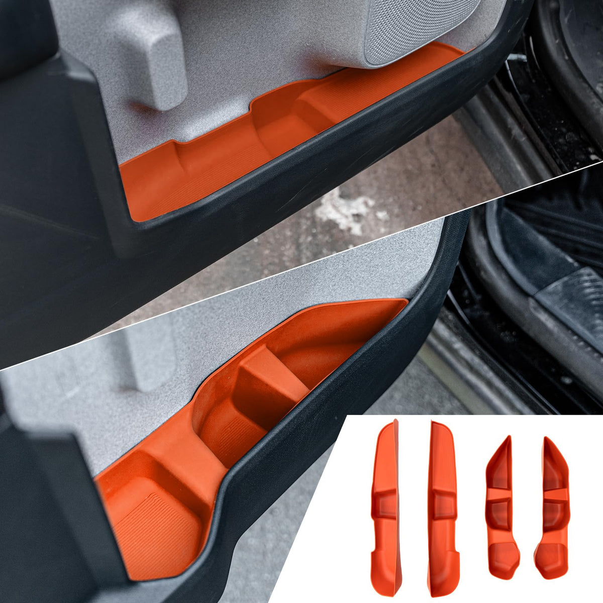 Maxzina front view of orange silicone tray showing shape and fit benefits