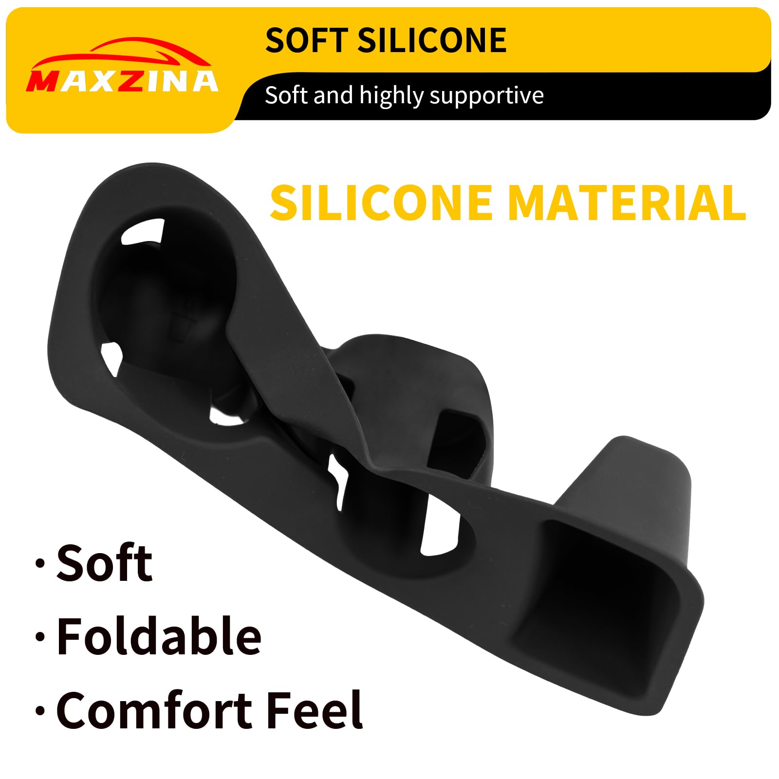Maxzina insert installed in Ford Maverick console showing spill prevention benefit