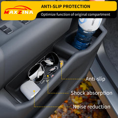 Maxzina installed in Honda Pilot door demonstrating secure fit and organization