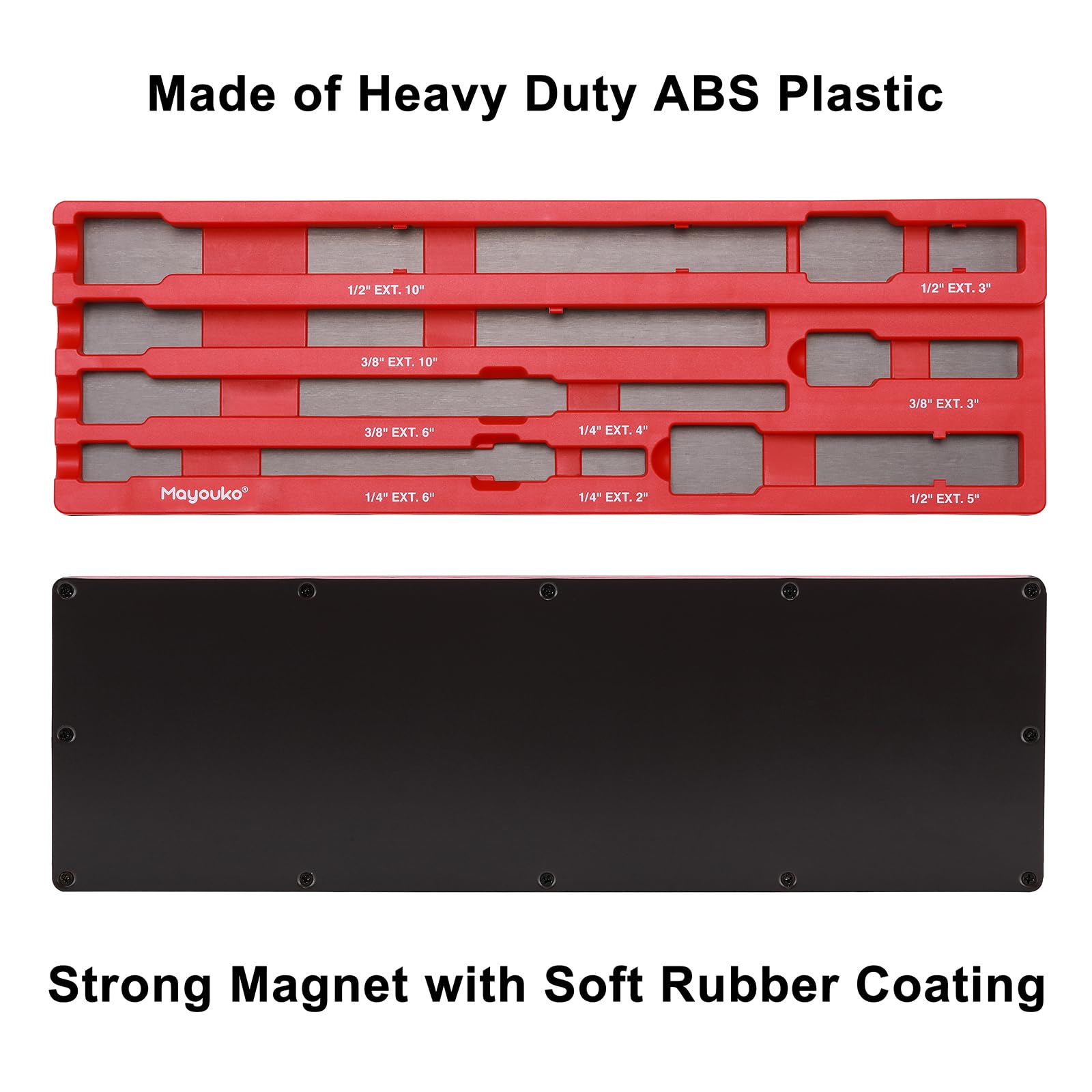 Mayouko organizer installed inside a metal drawer for efficient toolbox organization