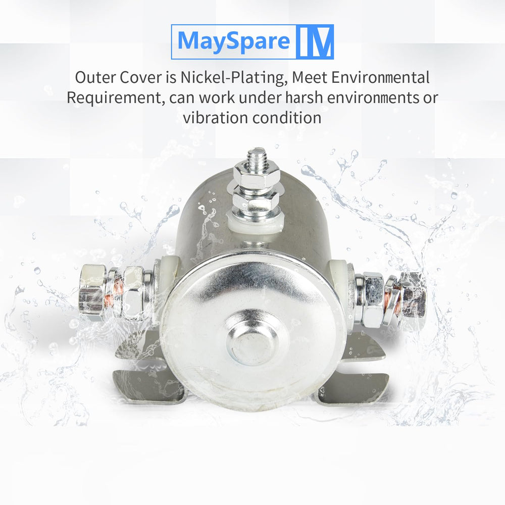 MaySpare installed on winch demonstrating dependable high-current switching