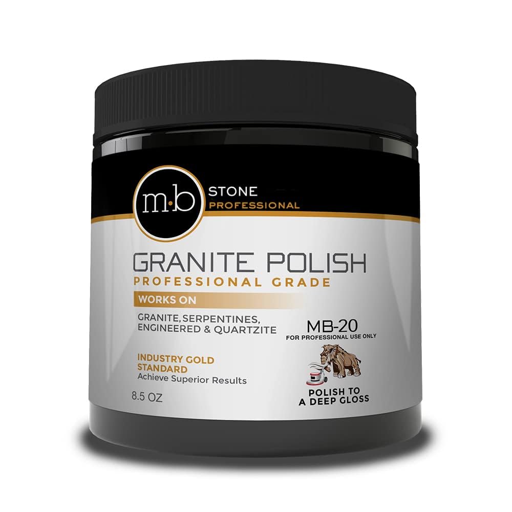 MB Stone Care size comparison of 8oz powder and 1qt cleaner, kit scale