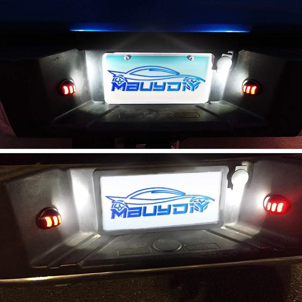 MbuyDIY installed on F150 plate area improving rear visibility and aesthetic