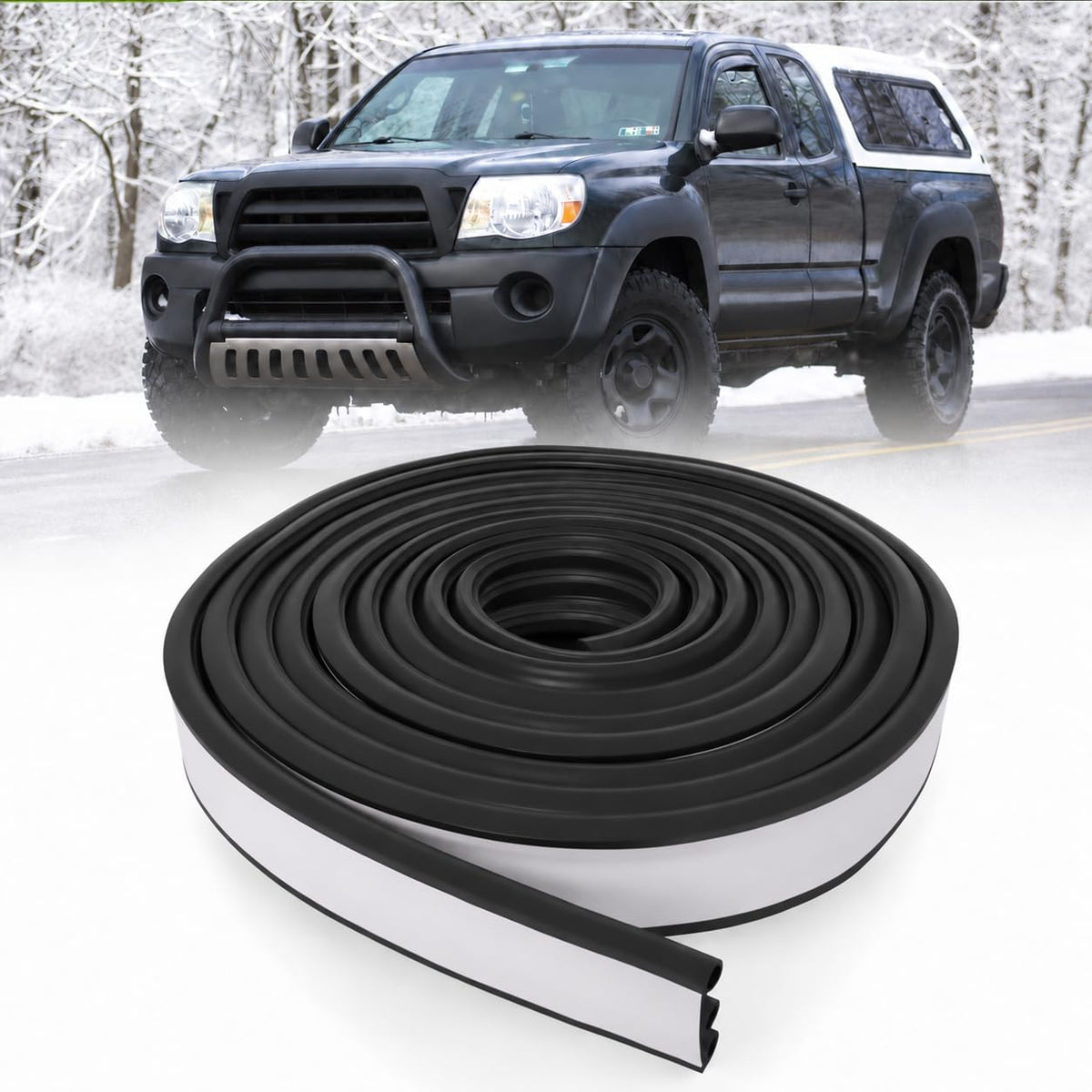 MCCKLE seal front view showing full-length rubber and clean profile, improves weather protection
