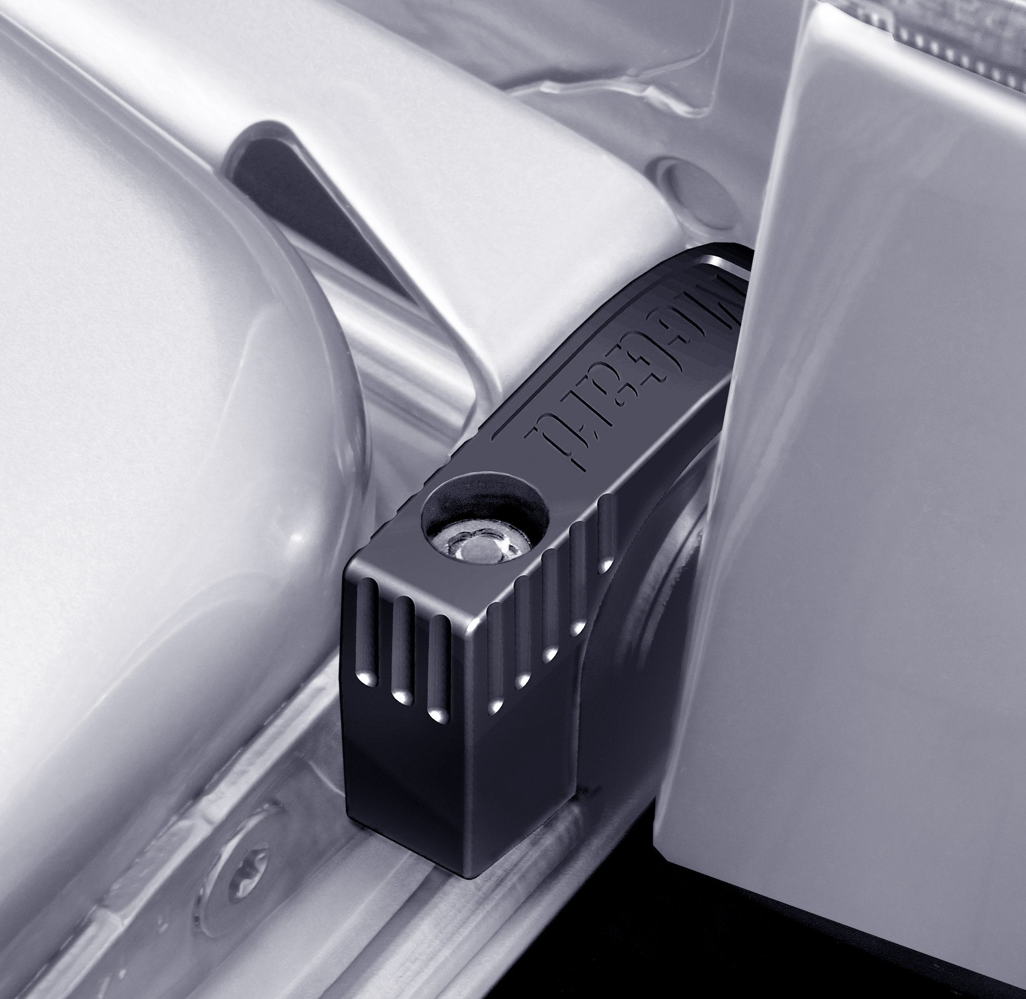 McGard 76029 close-up of lock mechanism showing stainless steel detail and durability