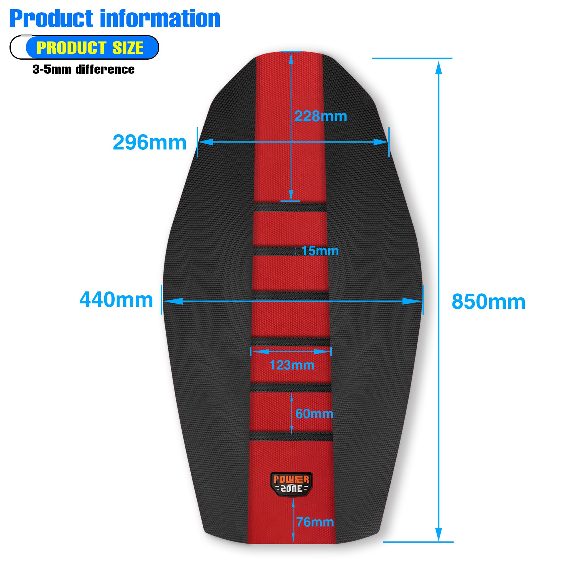 MCHMFG stretched over seat during installation for easy fit benefit