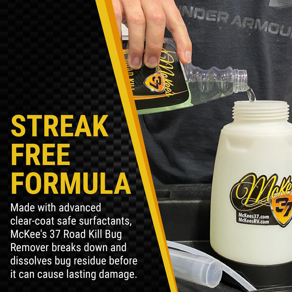 McKee's 37 spray action dissolving bug splatter for easier cleanup