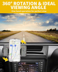 MEALAM phone holder rotated showing 360° adjustment and usability
