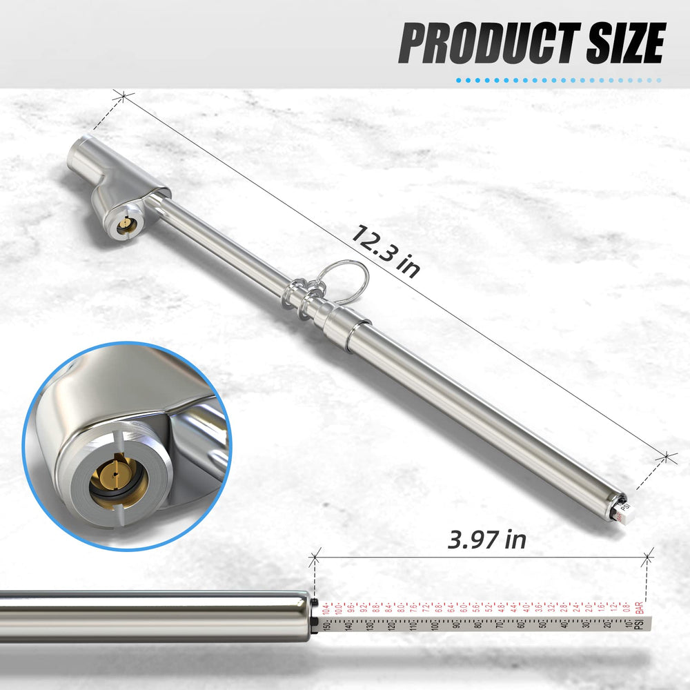 MEANLIN MEASURE close-up of the dual head showing easy valve alignment and fast readings