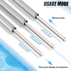 MEANLIN MEASURE clear graduated scale close-up for precise PSI reading benefit