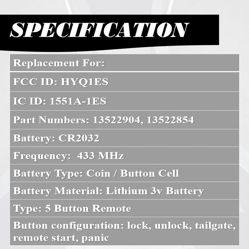 MechanMagic rear label with FCC ID HYQ1ES to confirm compatibility benefit