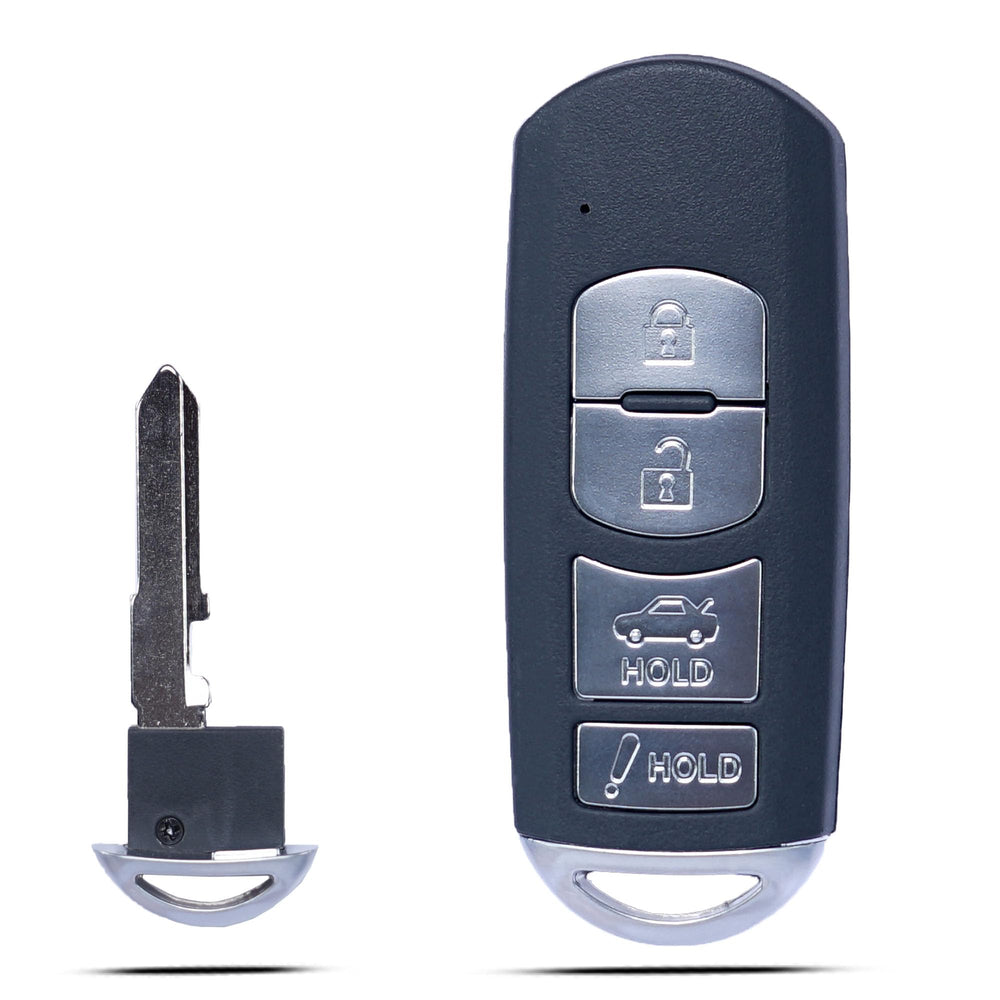 MechanMagic front view key fob showing button layout and easy replacement benefit