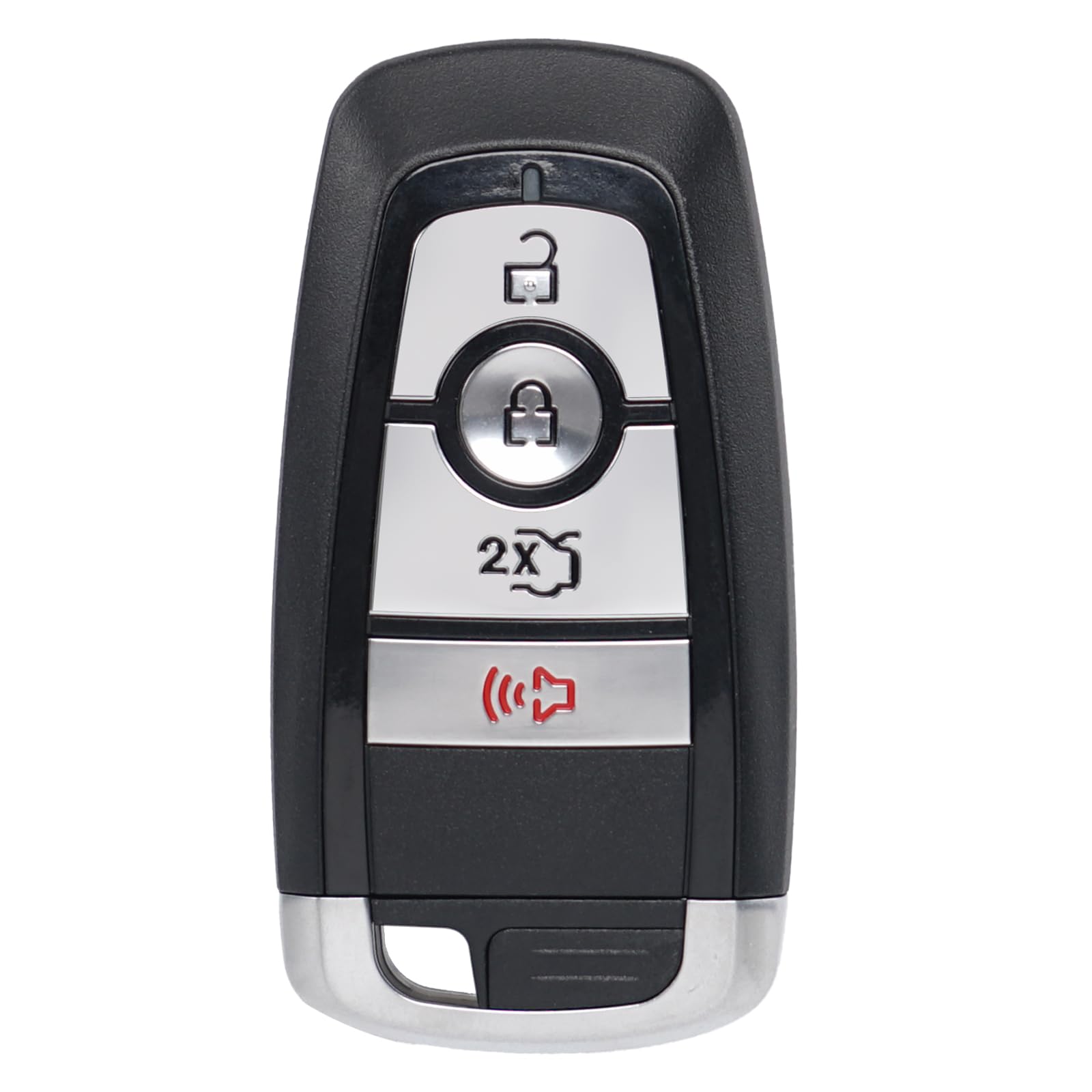 MechanMagic front view key fob showing 4-button layout and quick recognition benefit
