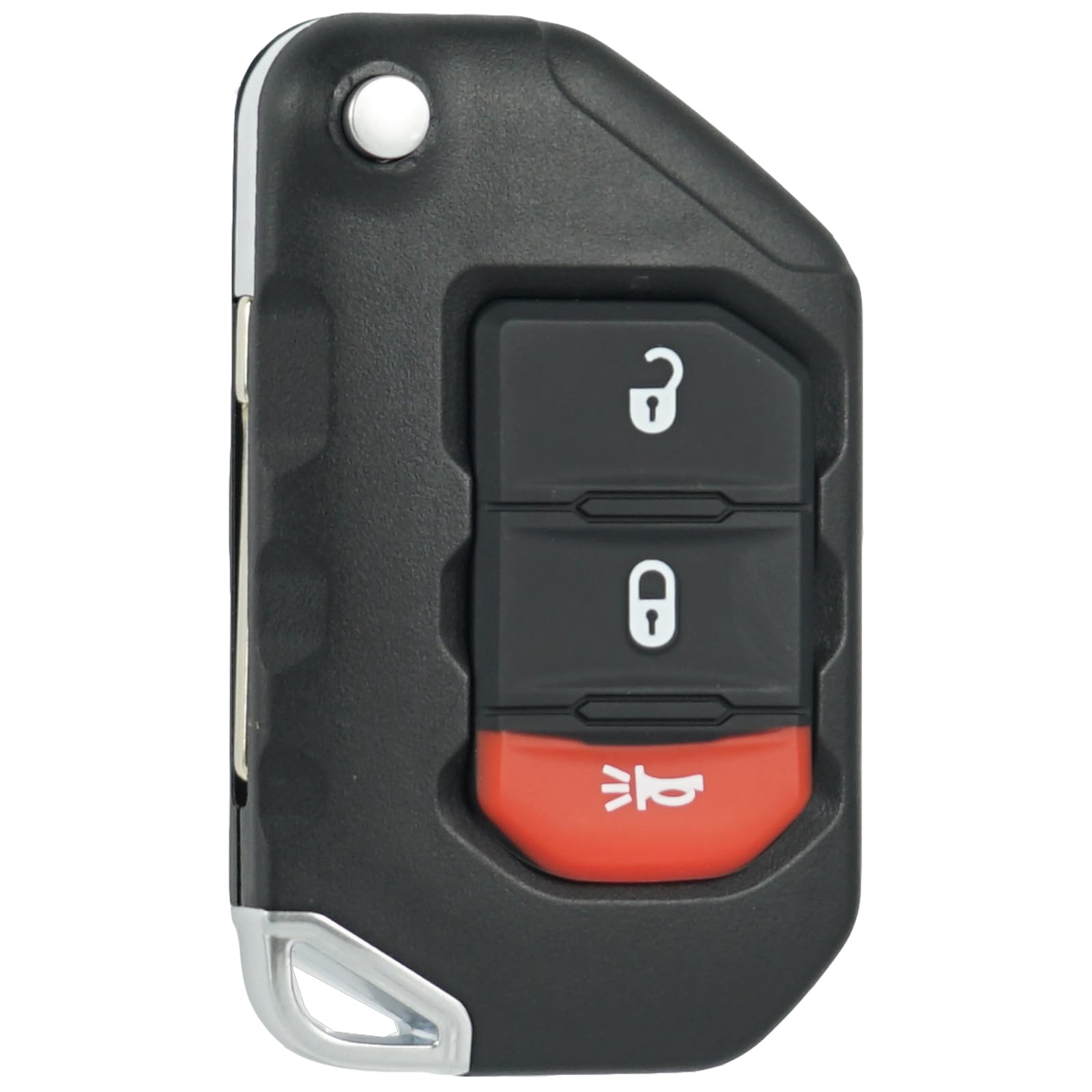 MechanMagic front view key fob showing buttons and durable casing benefit