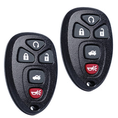 MechanMagic front view of two key fobs showing all buttons and benefit of quick identification