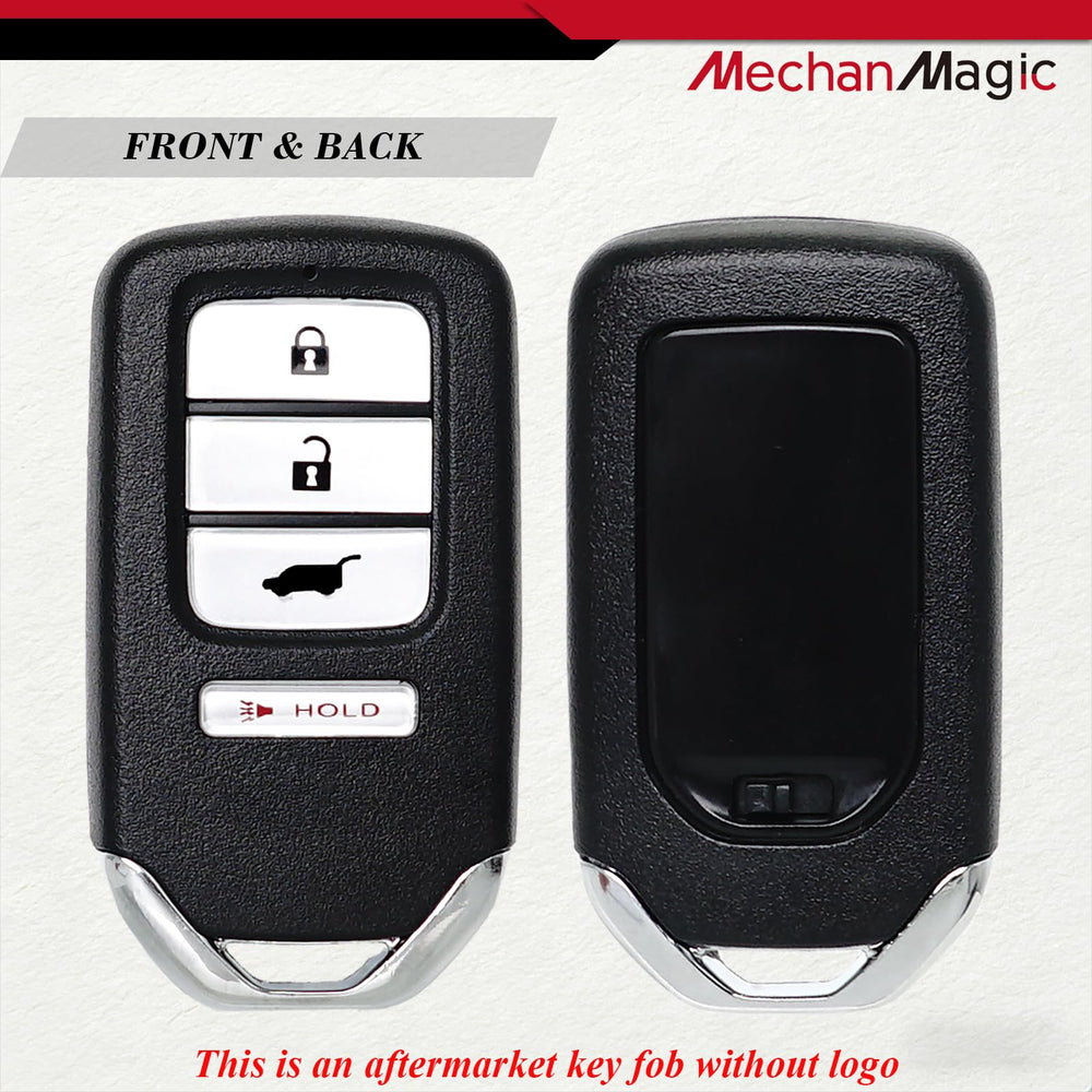 MechanMagic key fob next to car push-button start showing convenient use