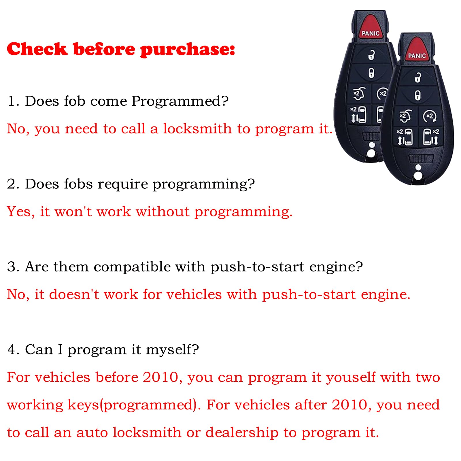 MechanMagic key fob rear label with FCC ID and part numbers — quick verification benefit