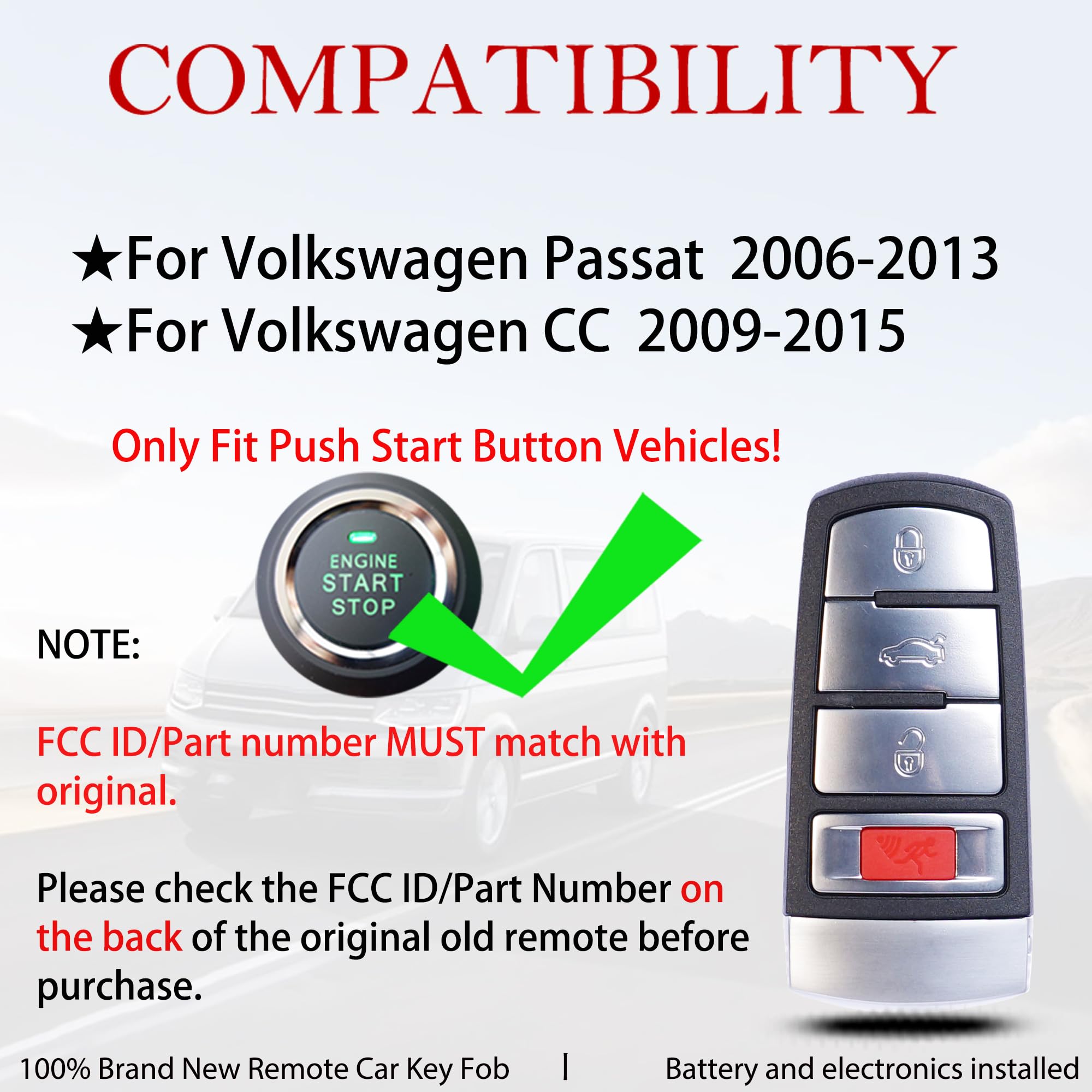 MechanMagic back label with FCC ID and part number for quick compatibility check benefit