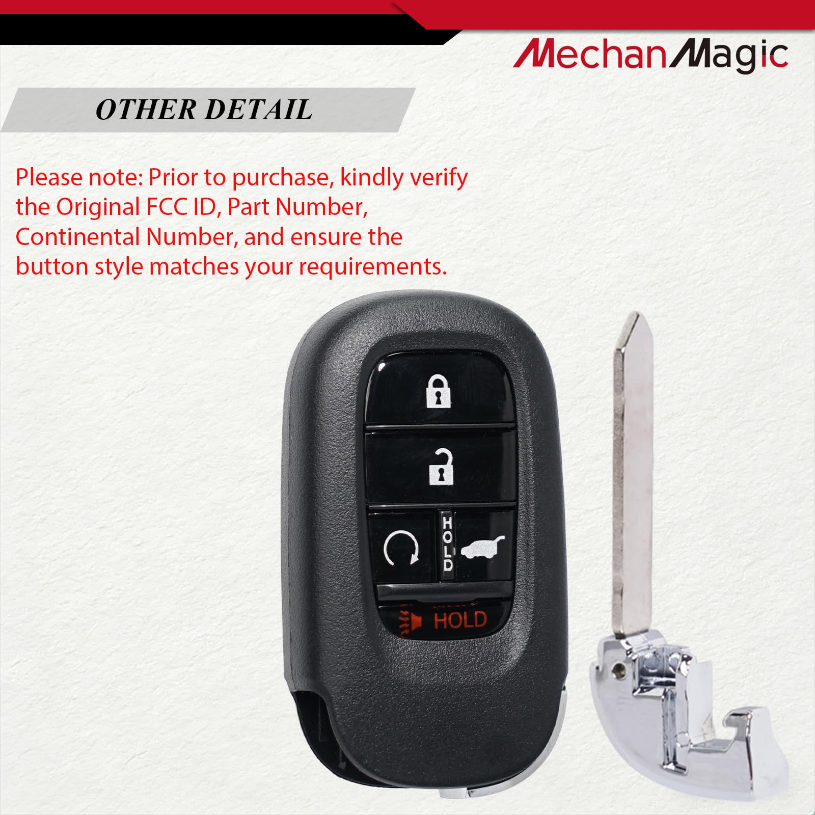 MechanMagic fob on a car dashboard near start button for seamless entry