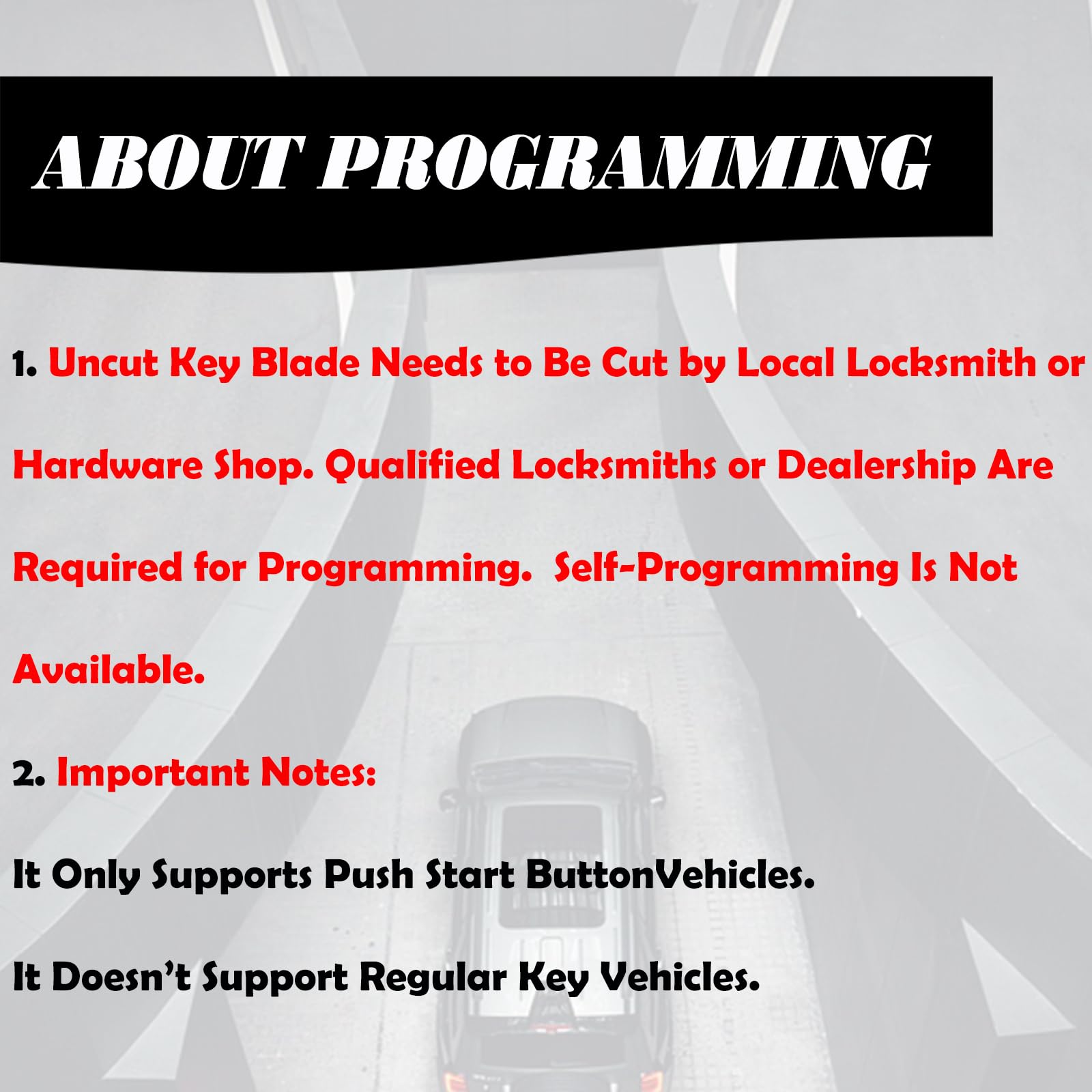 MechanMagic uncut key blade included for local cutting to fit vehicle