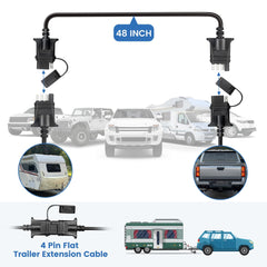 MECMO 48-inch flat cable laid out offering extra reach