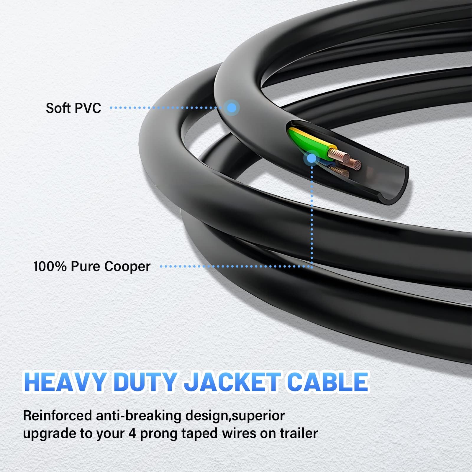 MECMO cable in use connecting vehicle to trailer for secure light signals