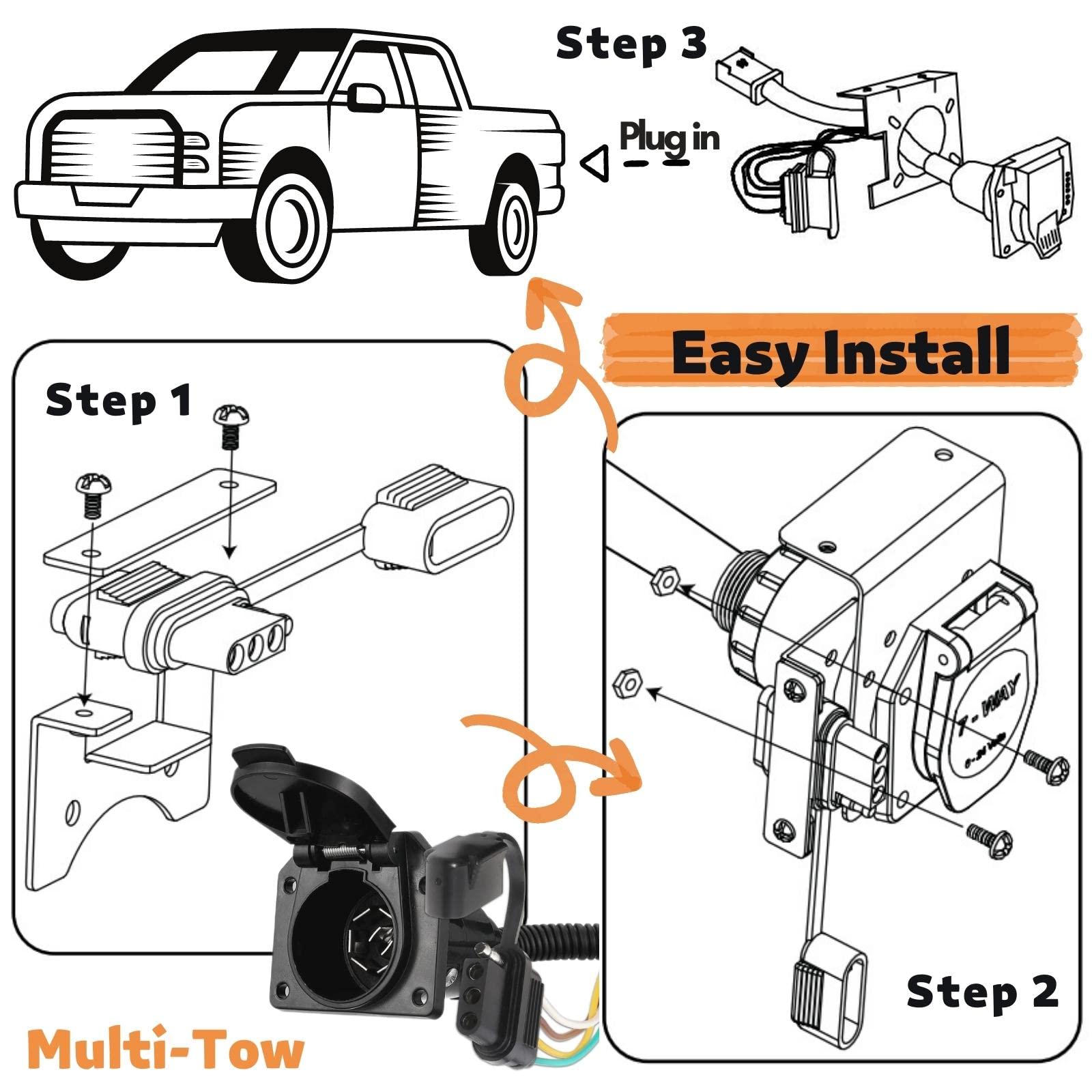 MECMO included mounting bracket and hardware for quick secure installation