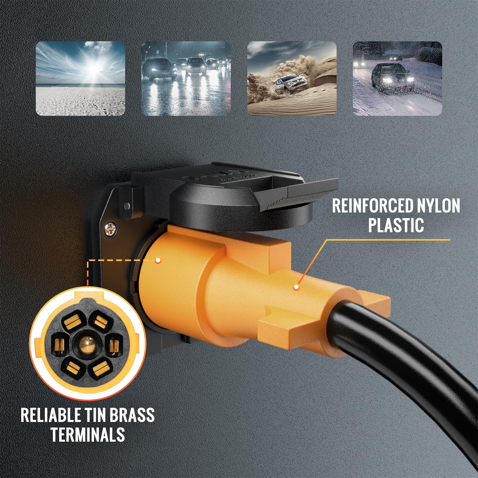 MECMO plug connected to trailer socket showing secure fit