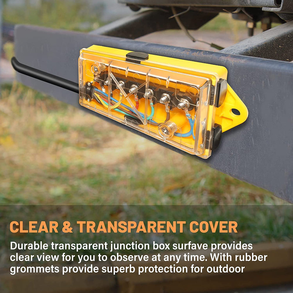 MECMO side view with rubber grommets protecting cable inlets from moisture
