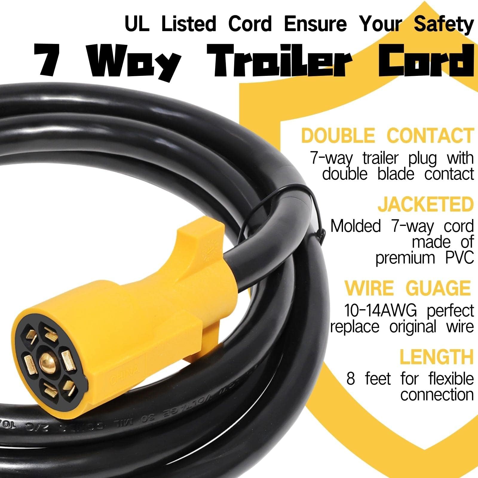 MECMO bright yellow cord in tote for quick identification