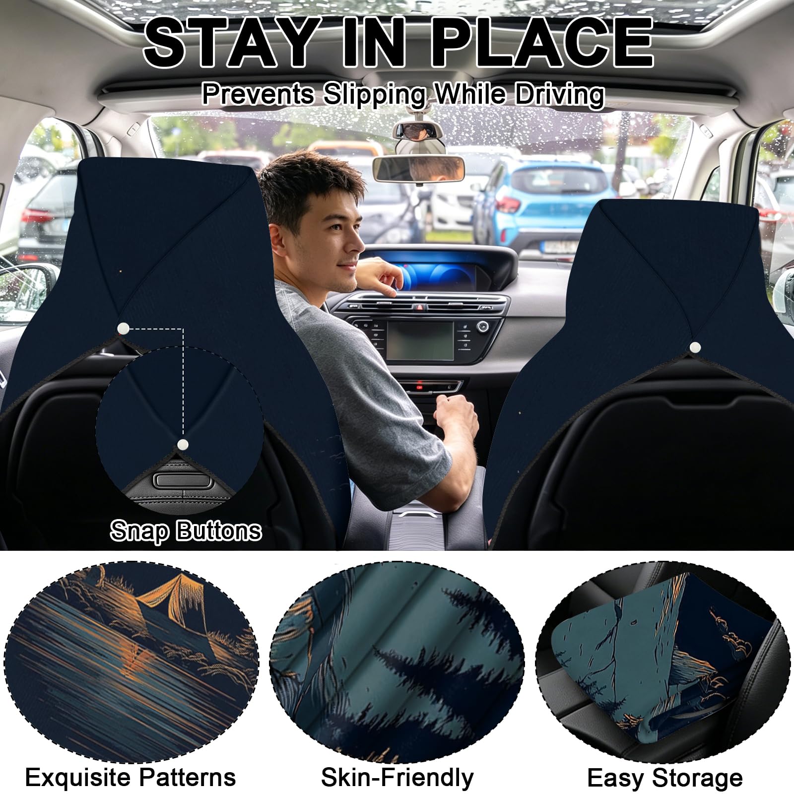 Meetravel towel on car seat providing non-slip protection benefit