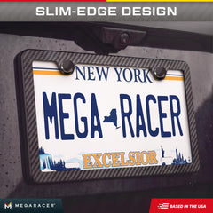 Mega Racer close-up of carbon fiber pattern finish for premium appearance