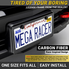 Mega Racer close-up of carbon-fiber texture highlighting durable finish