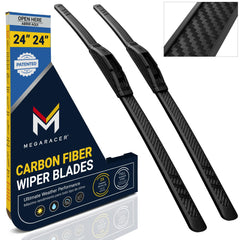 Mega Racer front packaging showing 24"/24" set and fit for RAM 1500, highlights durability