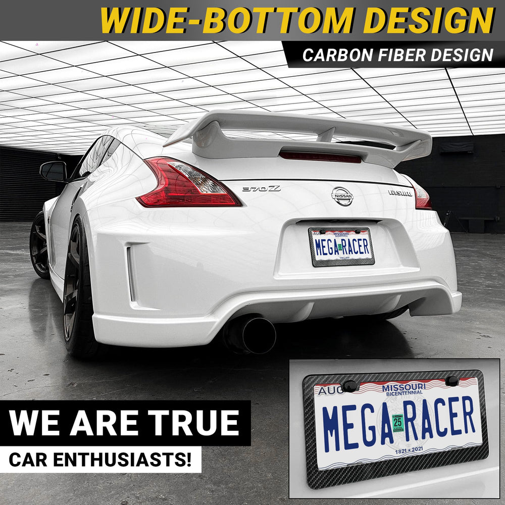 Mega Racer frame installed on sedan demonstrating clean low-profile look