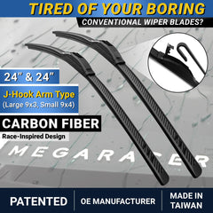 Mega Racer silicone wiping edge close-up, showing smooth rubber for clear visibility