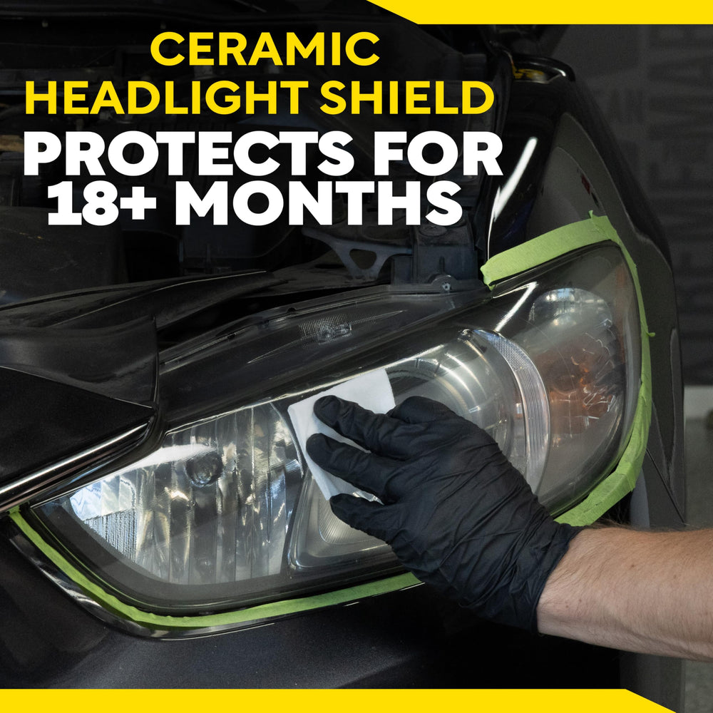 Meguiar's application in progress showing drill polishing for efficient cleaning