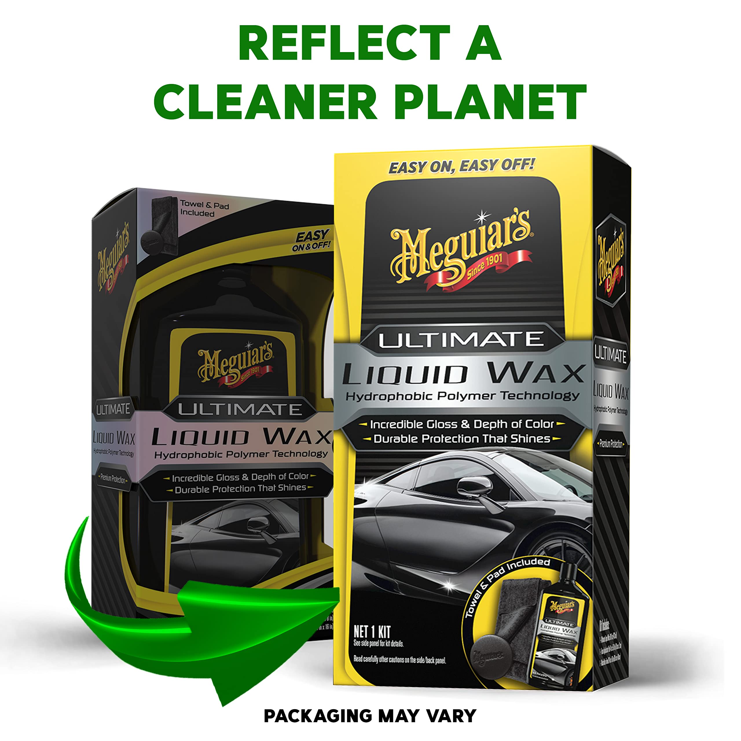 Meguiar's bottle held beside hand to show 16 oz scale