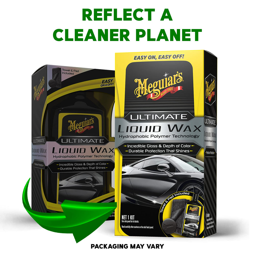 Meguiar's bottle held beside hand to show 16 oz scale