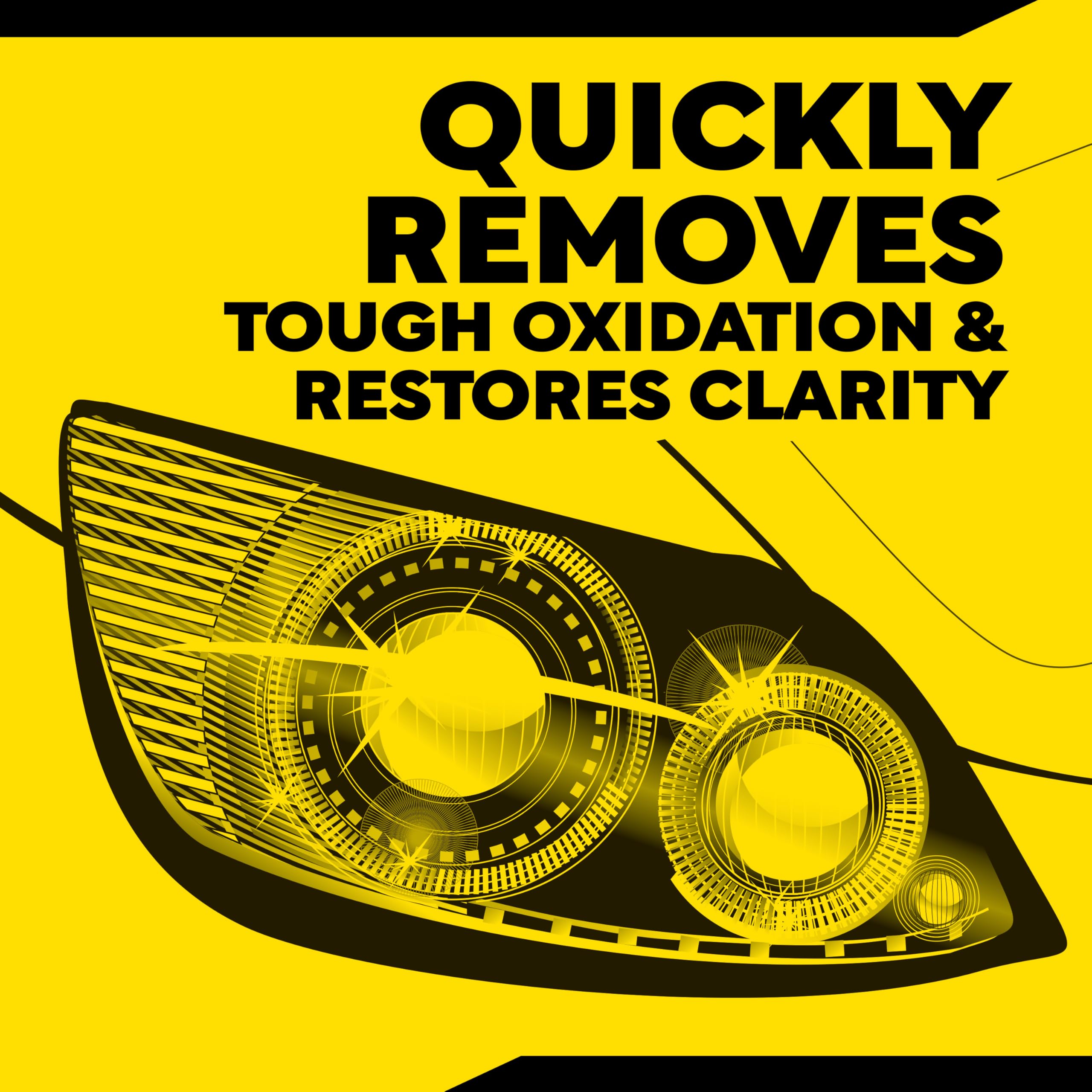 Meguiar's cleaning solution bottle with clear label for oxidation removal