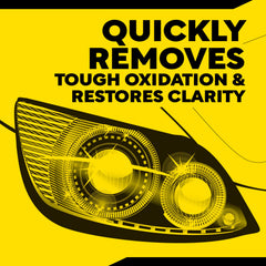 Meguiar's cleaning solution bottle with clear label for oxidation removal