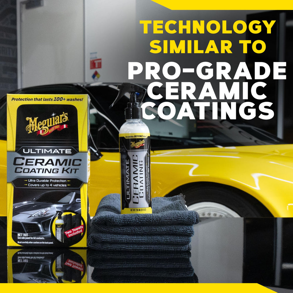 Meguiar's coating on wheel and PPF closeup proving safe use on multiple exterior surfaces