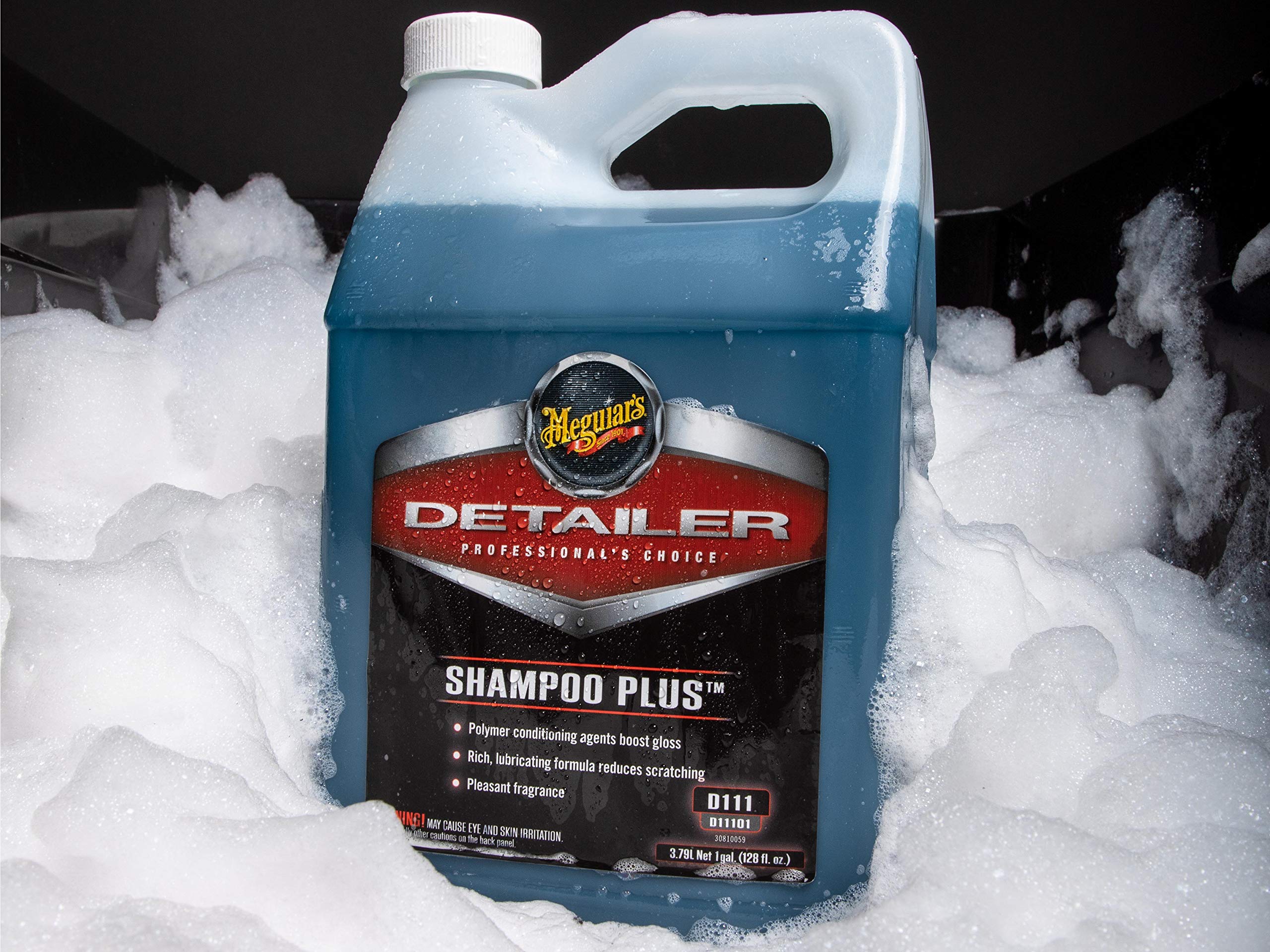 Meguiar's D111 in use washing a sedan, preserving paint while cleaning