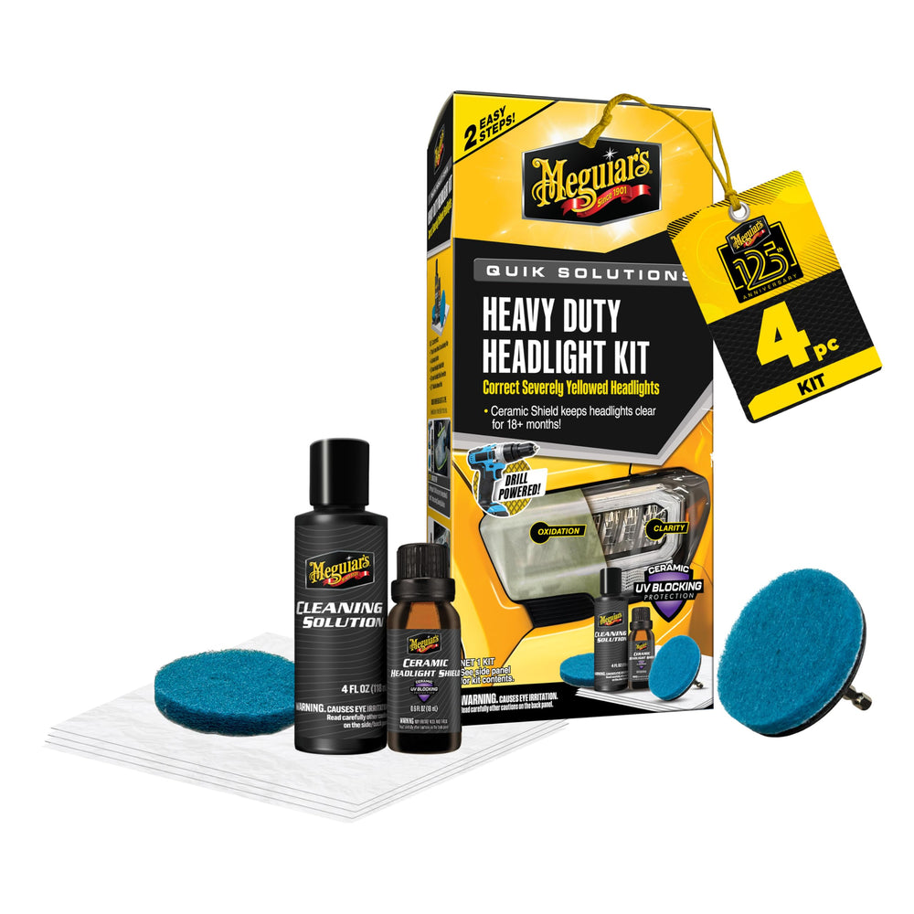 Meguiar's headlight front view showing restored clarity and improved appearance